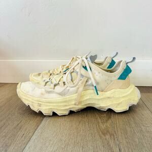 Sorel woman’s  kinetic breakthrough tech lace sneaker yellow blue woman’s 8.5